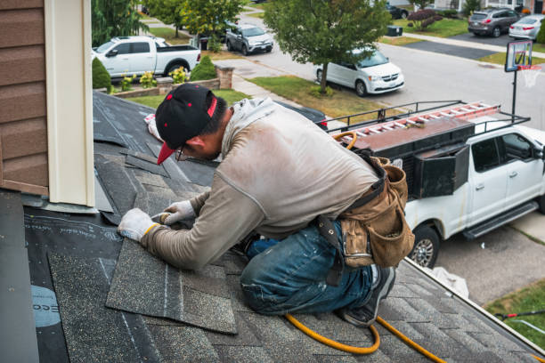 Professional Roof Replacement technician working in Cambridge Springs, PA